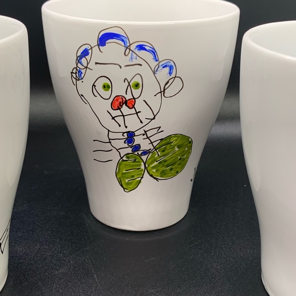 Set of 3 original art coffee cups!  IKEA FARGRIK 8 oz. - Picture 3 of 8